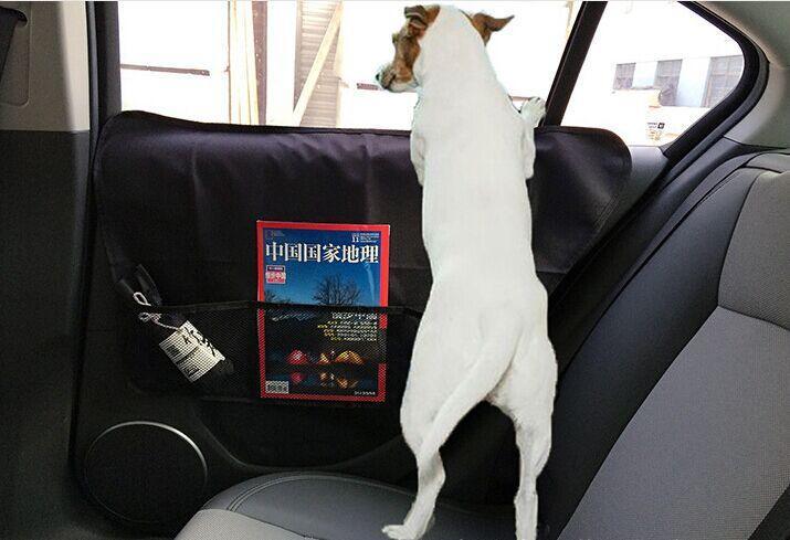 Car Pet Mat Side Door Protector - Anti-Scratch & Anti-Kick Oxford Cloth Protection Mat - Set Of 2
